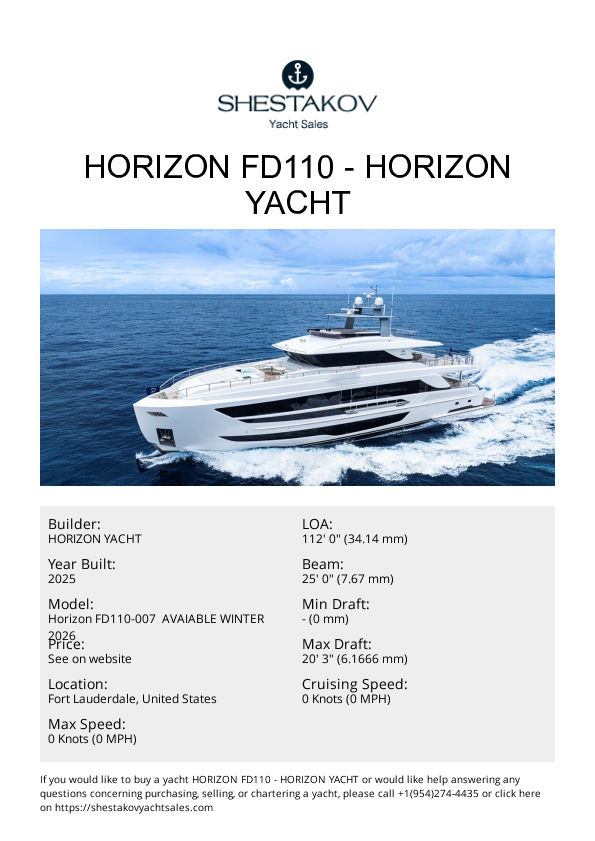 Horizon FD110 - Horizon FD110-007  AVAIABLE WINTER 2026 - 2026