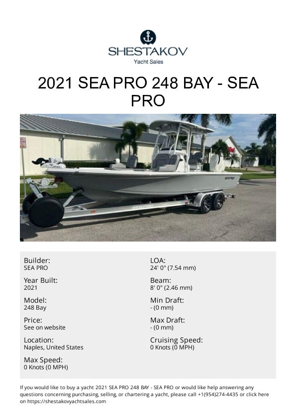 2021 Sea Pro 248 Bay - 248 Bay - 2021
