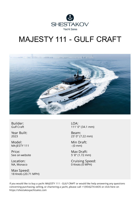 MAJESTY 111 - MAJESTY 111 - 2023