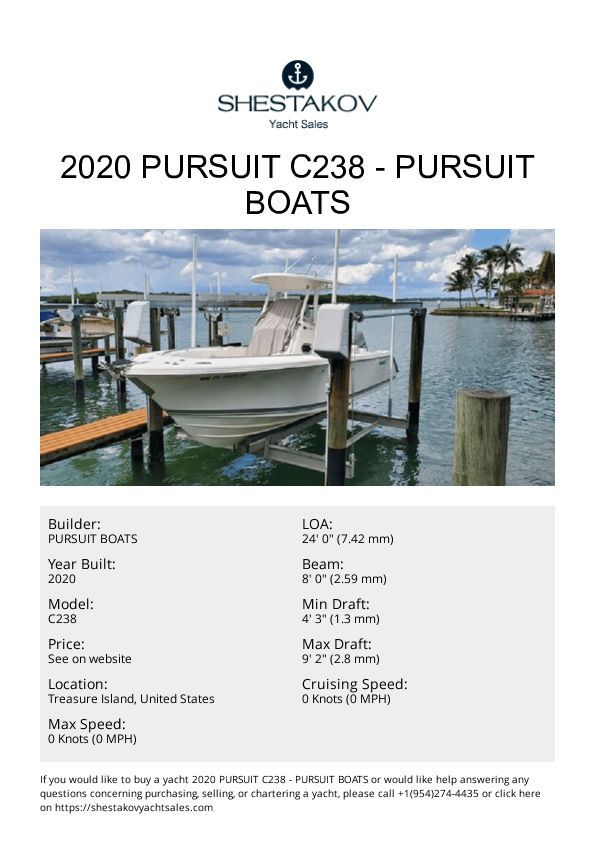 2020 Pursuit C238 - C238 - 2020
