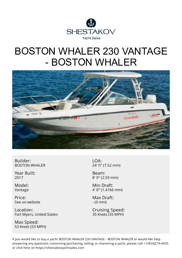 Boston Whaler 230 Vantage - Vantage - 2017