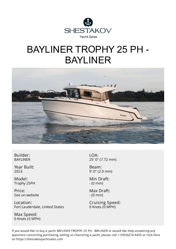 Bayliner Trophy 25 PH - Trophy 25PH - 2024