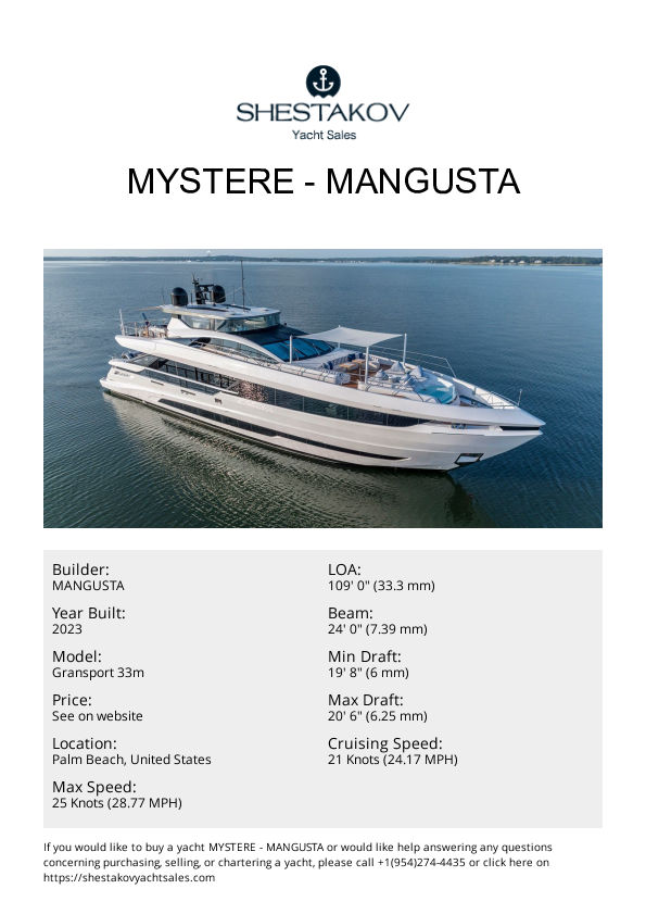 MYSTERE - Gransport 33m - 2023