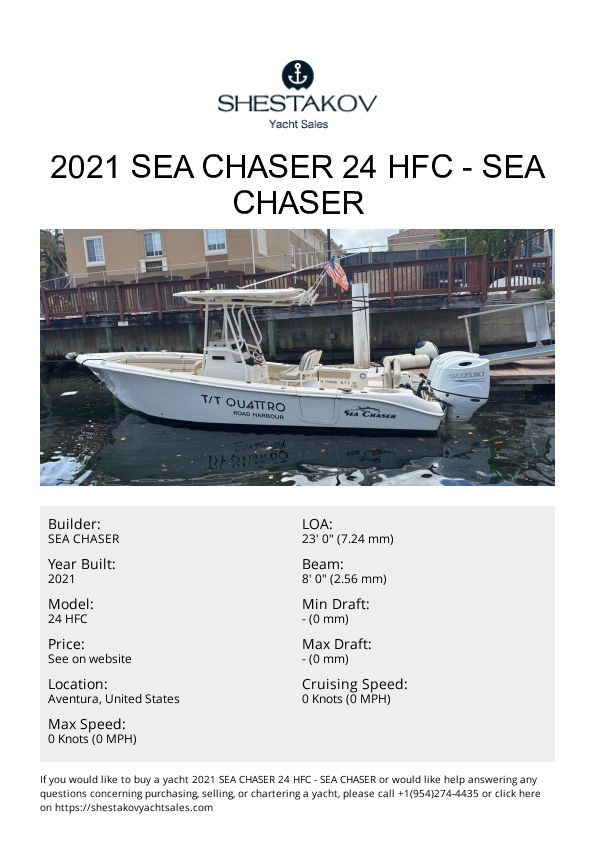 2021 Sea Chaser 24 HFC - 24 HFC - 2021
