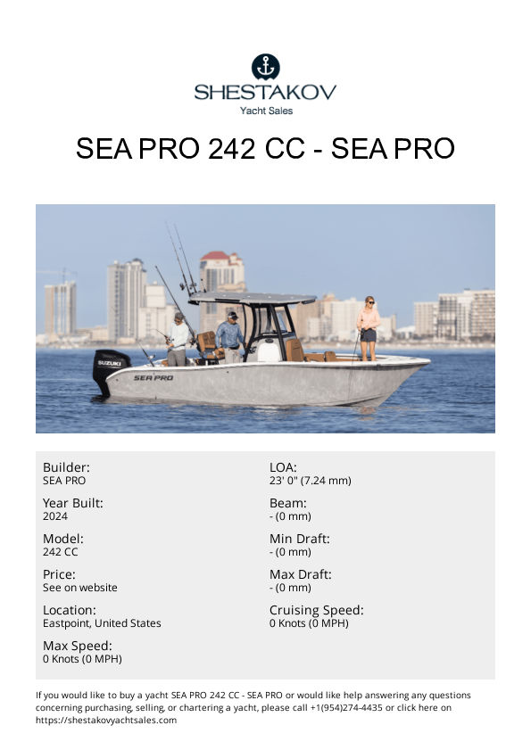 Sea Pro 242 CC - 242 CC - 2024