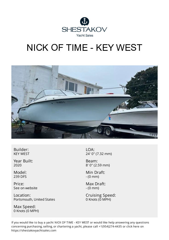 NICK OF TIME - 239 DFS - 2020