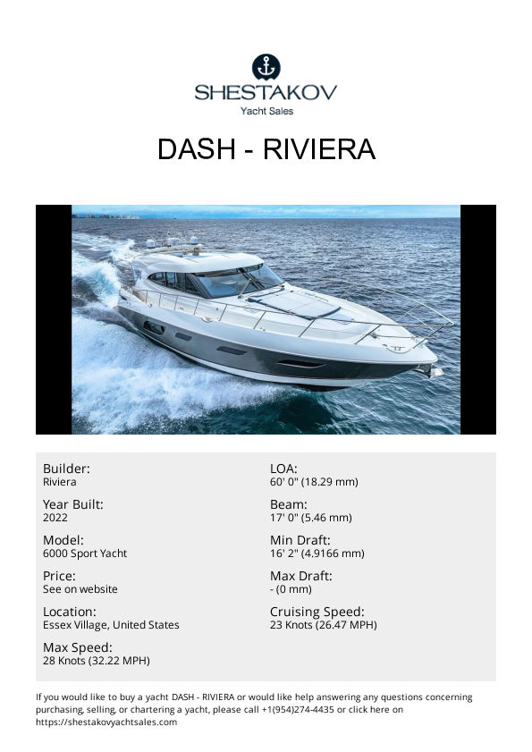 DASH - 6000 Sport Yacht - 2022