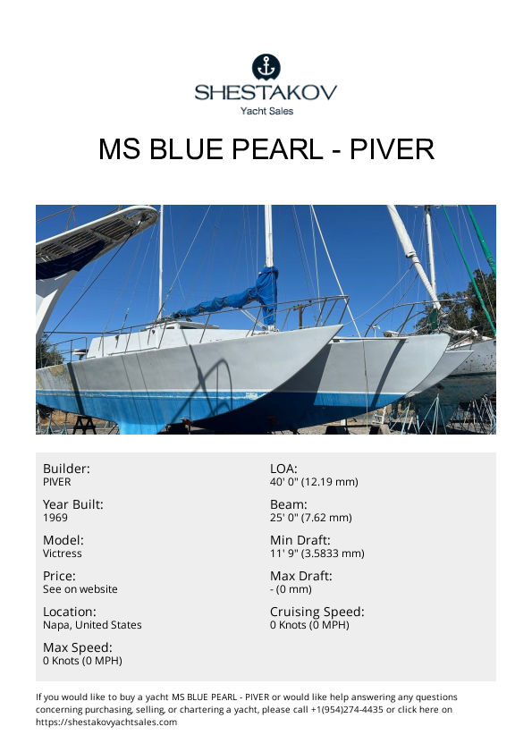 MS BLUE PEARL - Victress - 1969