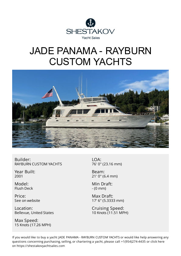 JADE PANAMA - Flush Deck - 2001