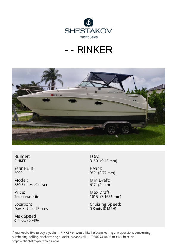 - - 280 Express Cruiser - 2009