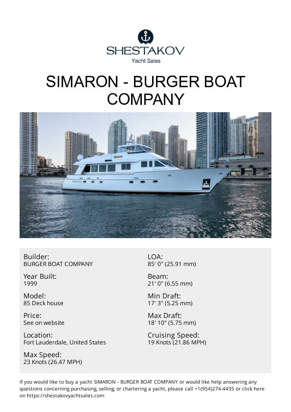 Simaron - 85 Deck house - 1999