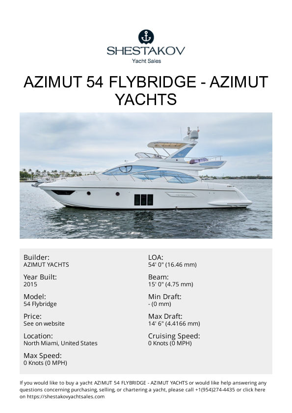 Azimut 54 Flybridge - 54 Flybridge - 2015