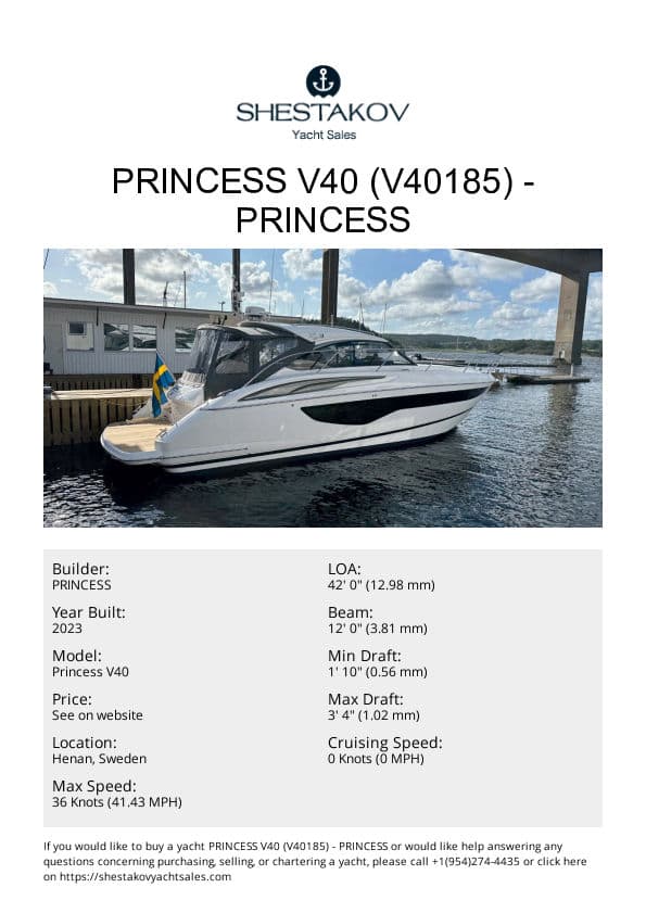 Princess V40 (V40185) - Princess V40 - 2024