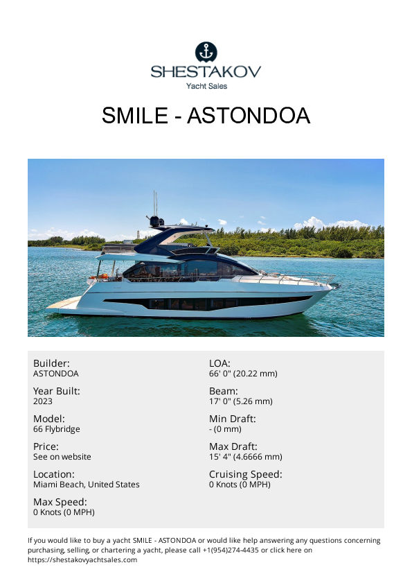SMILE - 66 Flybridge - 2023
