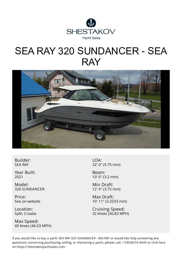 Sea Ray 320 Sundancer - 320 SUNDANCER - 2021