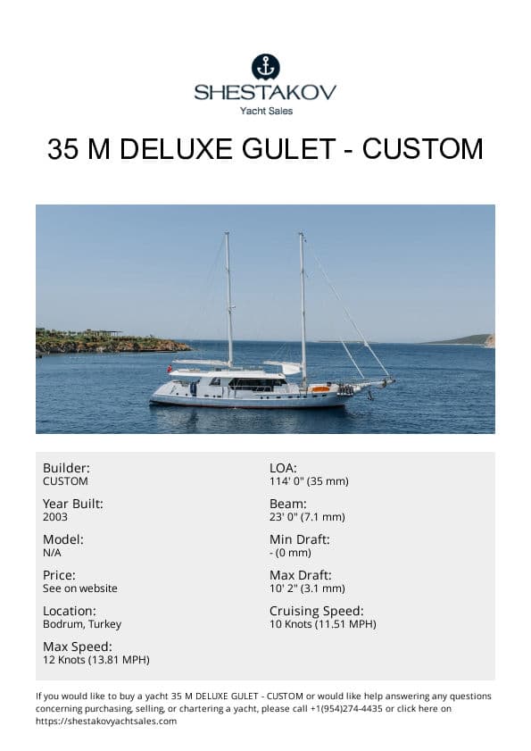35 M DELUXE GULET - undefined - 2003
