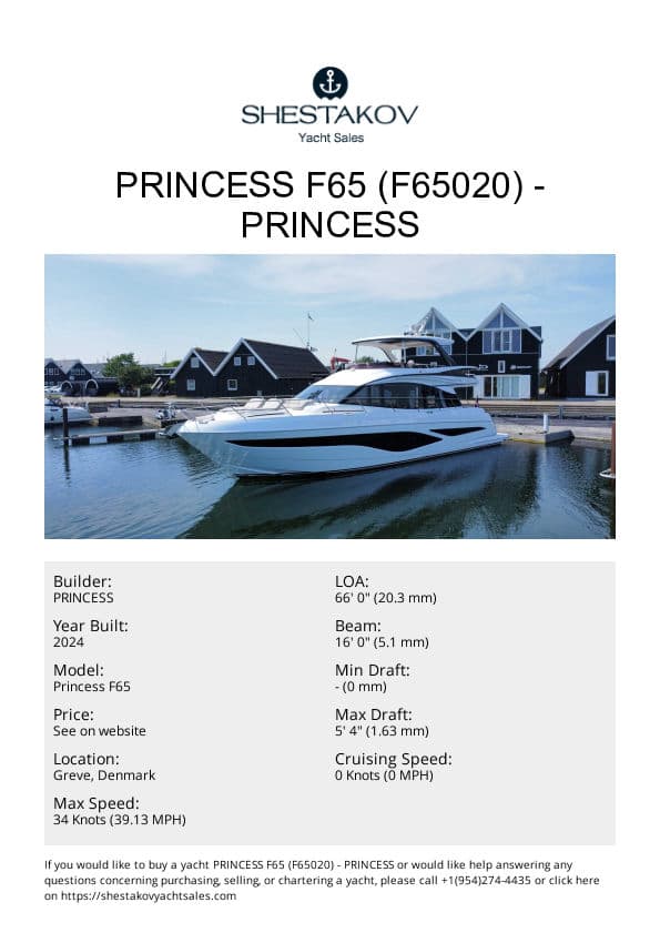 Princess F65 (F65020) - Princess F65 - 2024
