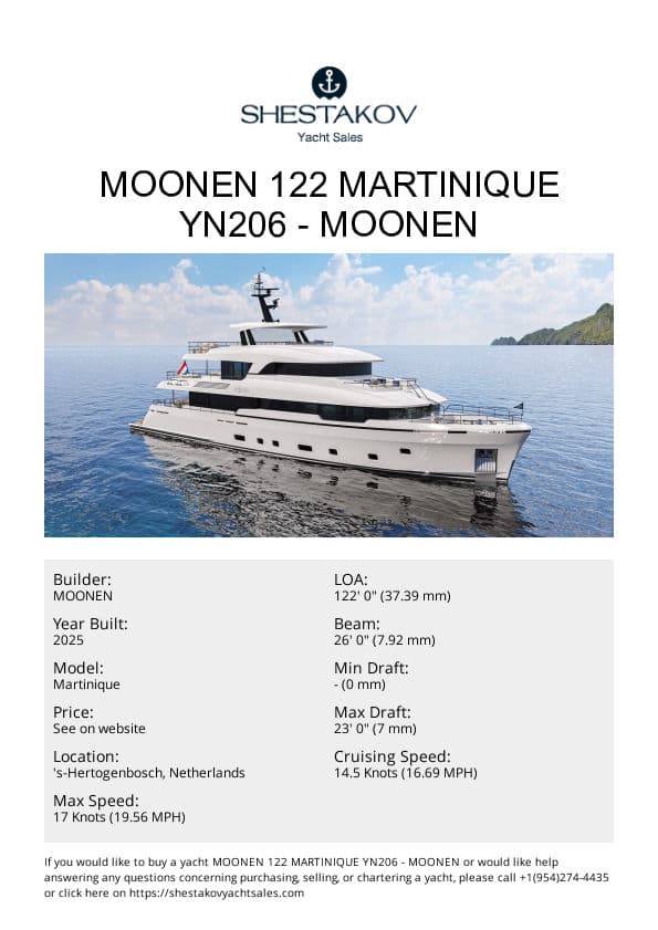 Moonen 122 MARTINIQUE YN206 - Martinique - 2025