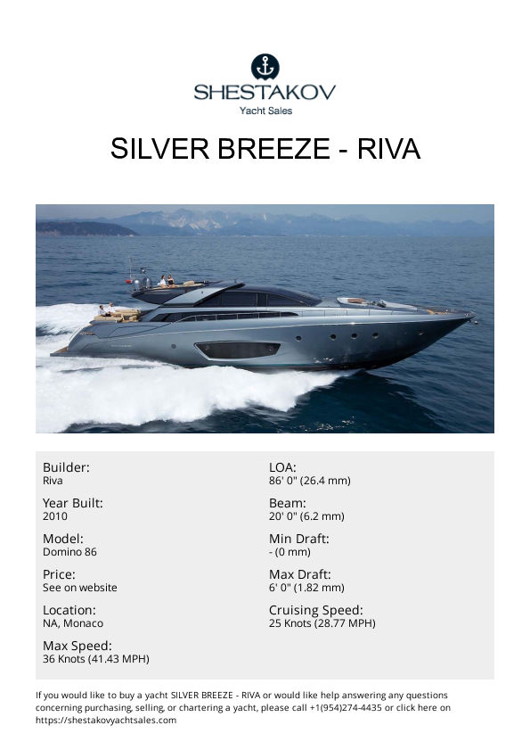 SILVER BREEZE - Domino 86 - 2010