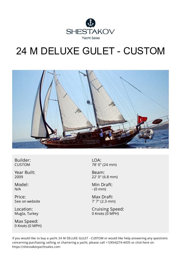24 M DELUXE GULET - undefined - 2009