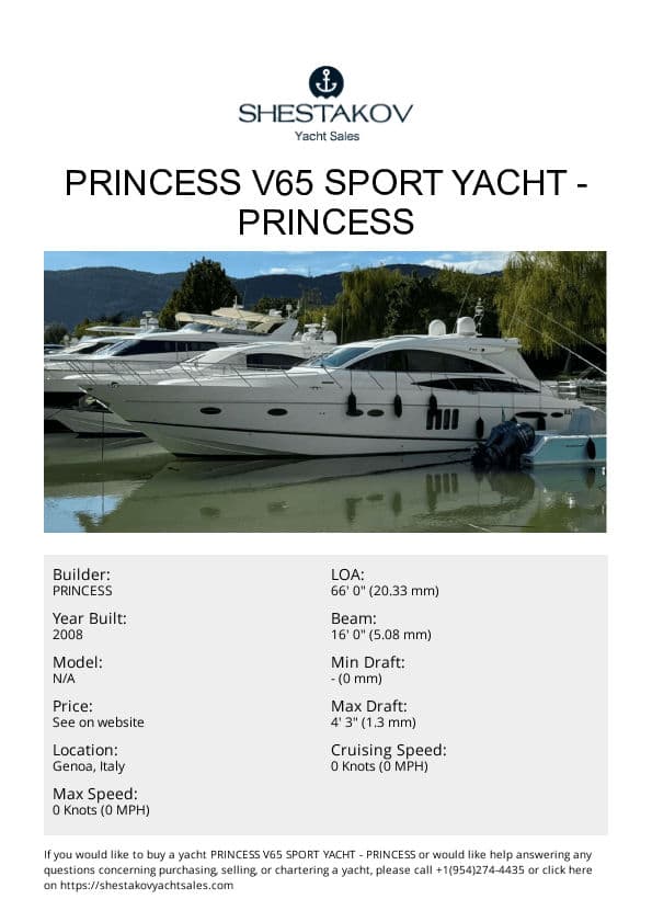 PRINCESS V65 SPORT YACHT - undefined - 2008