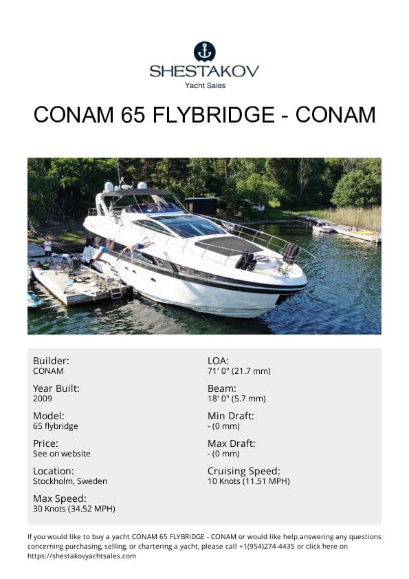 Conam 65 flybridge - 65 flybridge - 2009