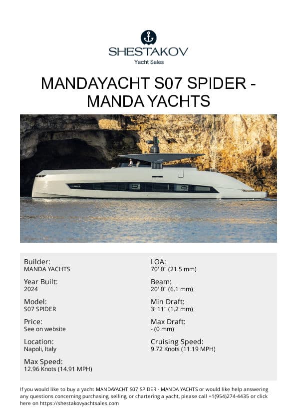 MANDAYACHT S07 SPIDER - S07 SPIDER - 2024