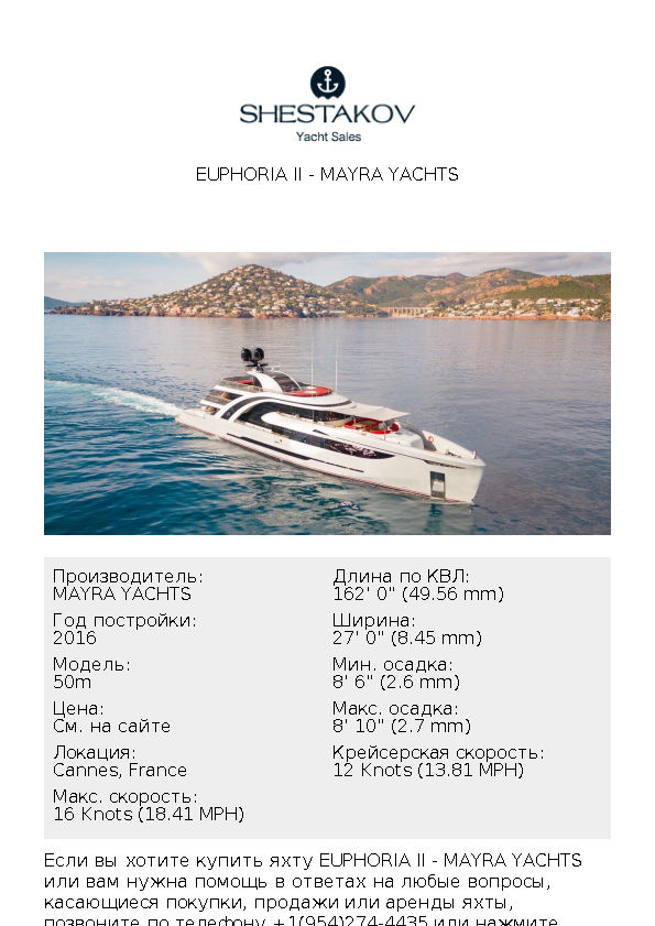 EUPHORIA II - 50m - 2016