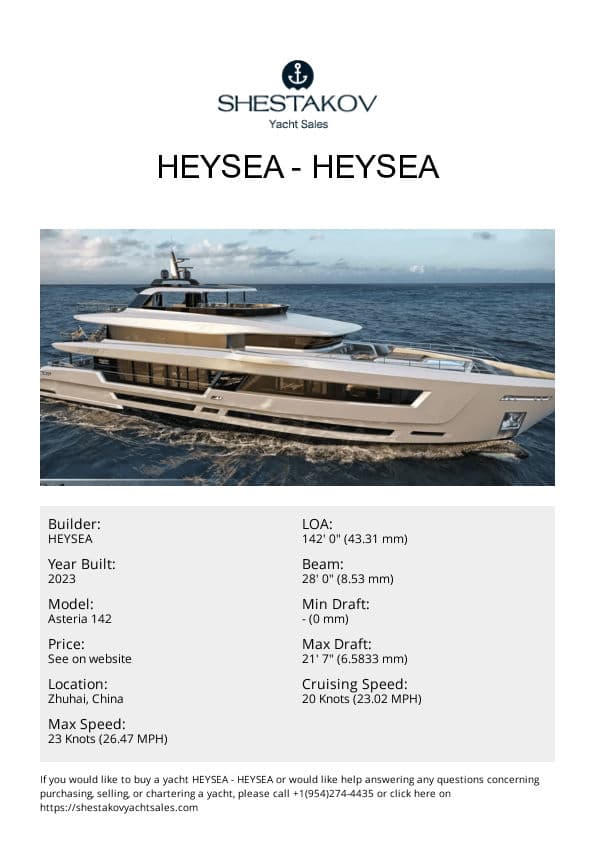 Heysea - Asteria 142 - 2023