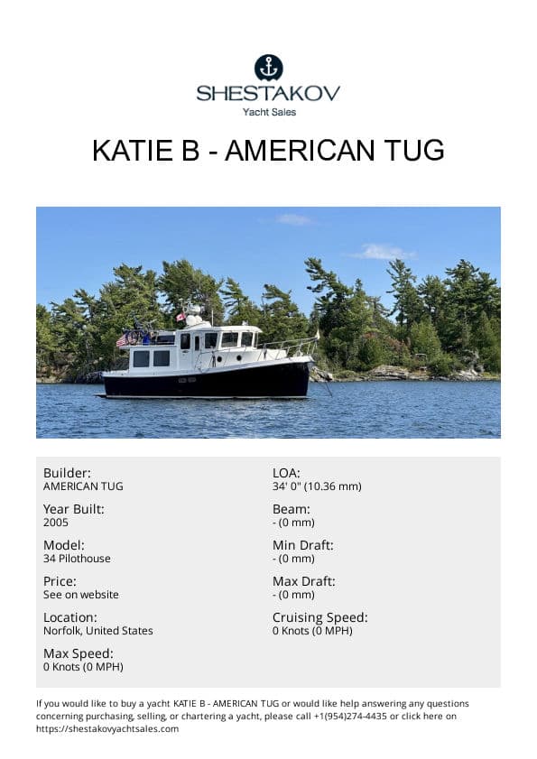 KATIE B - 34 Pilothouse - 2005