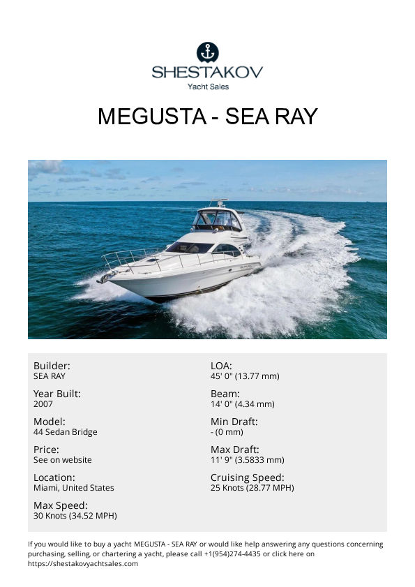 MEGUSTA - 44 Sedan Bridge - 2007