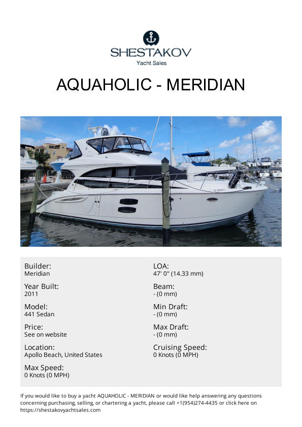 AQUAHOLIC - 441 Sedan - 2011