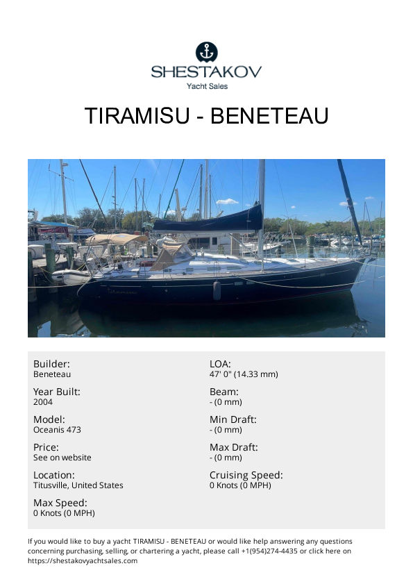 TIRAMISU - Oceanis 473 - 2004