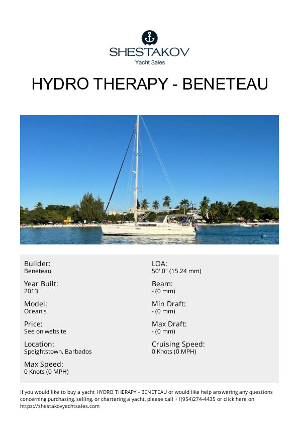HYDRO THERAPY - Oceanis - 2013