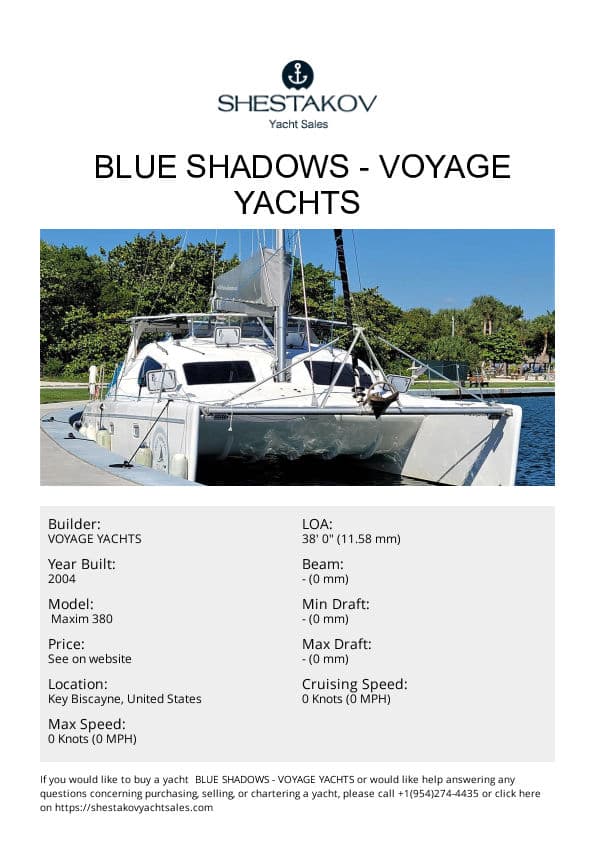  BLUE SHADOWS -  Maxim 380 - 2004