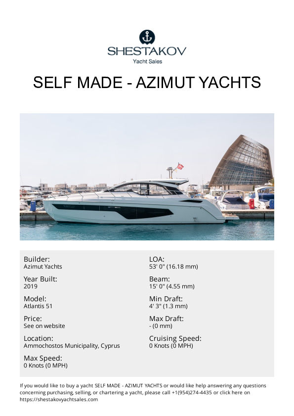 SELF MADE - Atlantis 51 - 2019