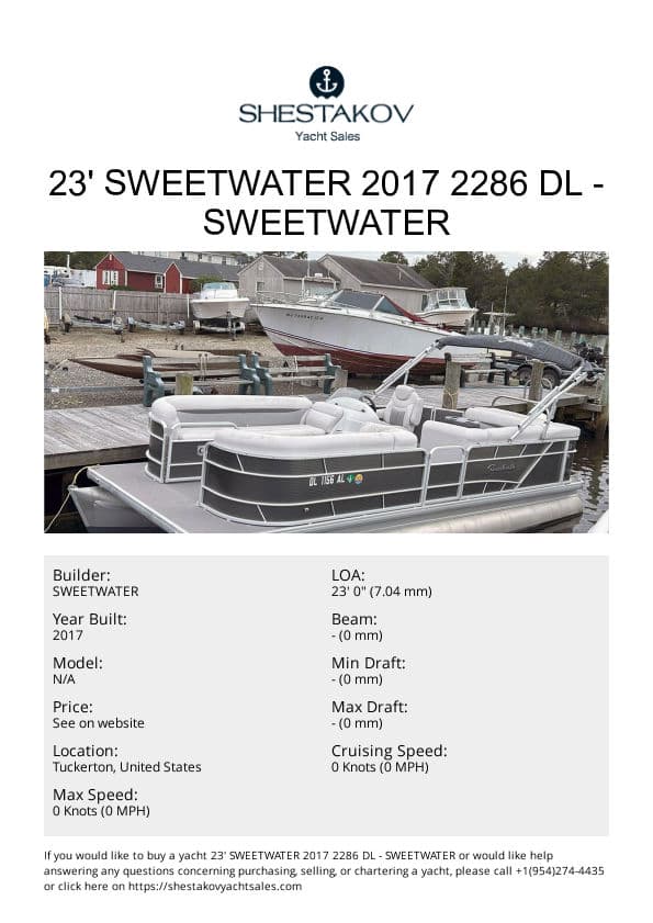 23' Sweetwater 2017 2286 DL - undefined - 2017