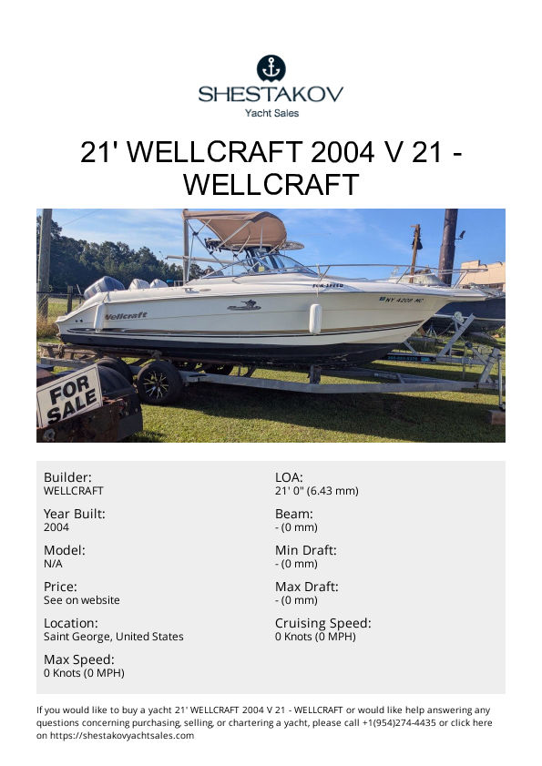 21' Wellcraft 2004 V 21 - undefined - 2004
