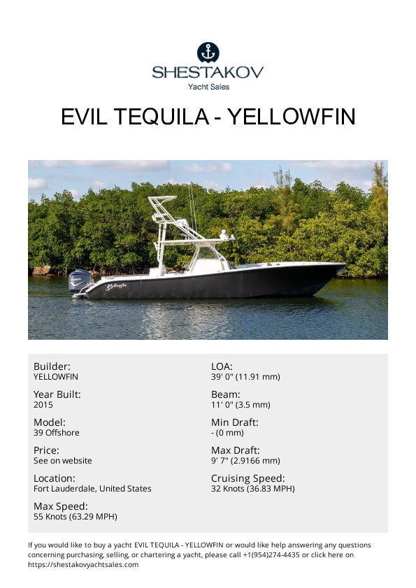 EVIL TEQUILA - 39 Offshore - 2015