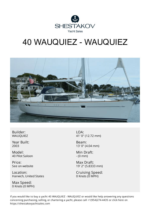 40 Wauquiez - 40 Pilot Saloon - 2003