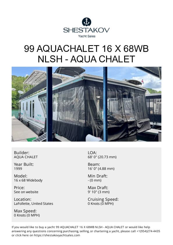 99 AquaChalet 16 x 68WB NLSH - 16 x 68 Widebody - 1999