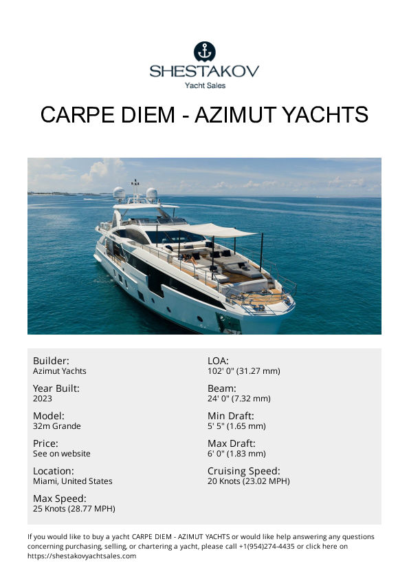 CARPE DIEM - 32m Grande - 2023