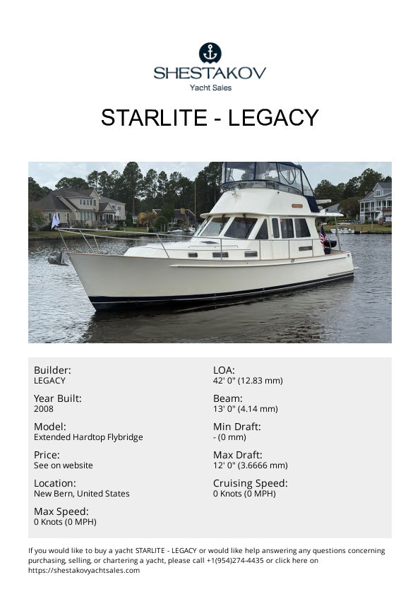 STARLITE - 42 Flybridge - 2008