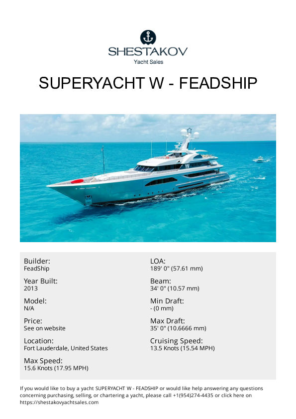 SUPERYACHT W - undefined - 2013