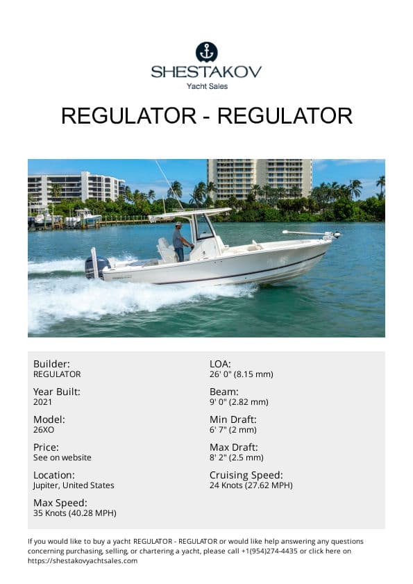 Regulator - 26XO - 2021
