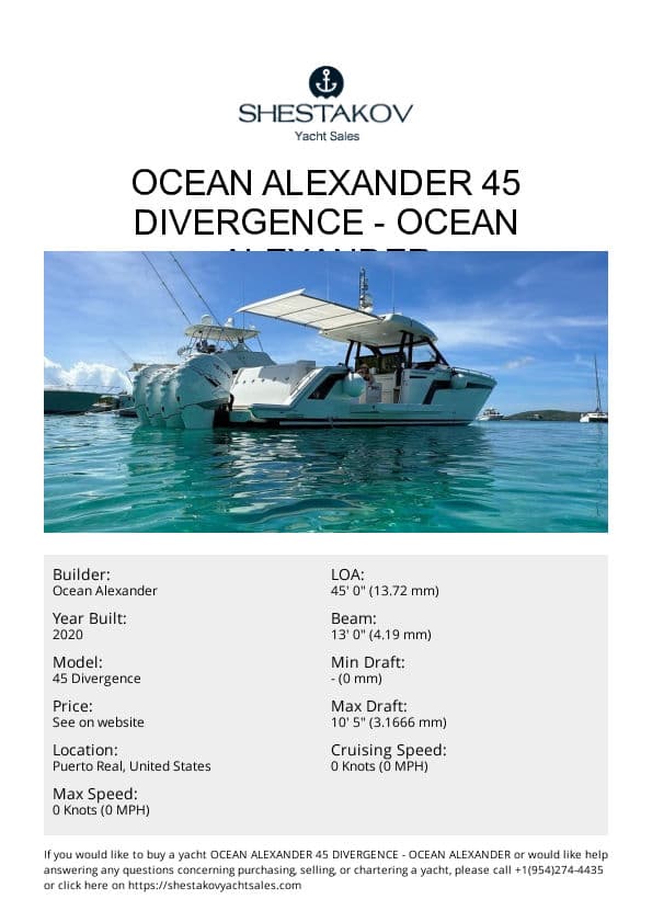 Ocean Alexander 45 Divergence - 45 Divergence - 2020
