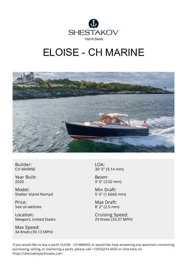 ELOISE - Shelter Island Nomad - 2020