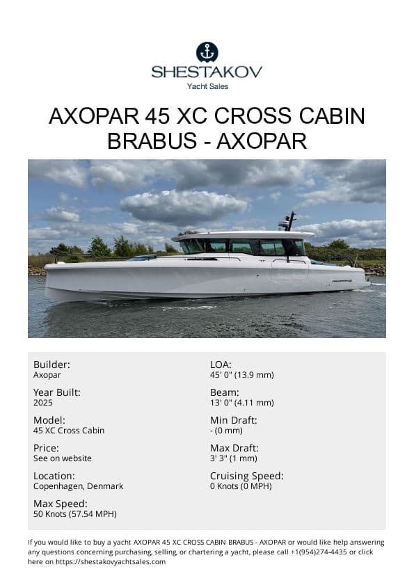 Axopar 45 XC Cross Cabin BRABUS - 45 XC Cross Cabin - 2025