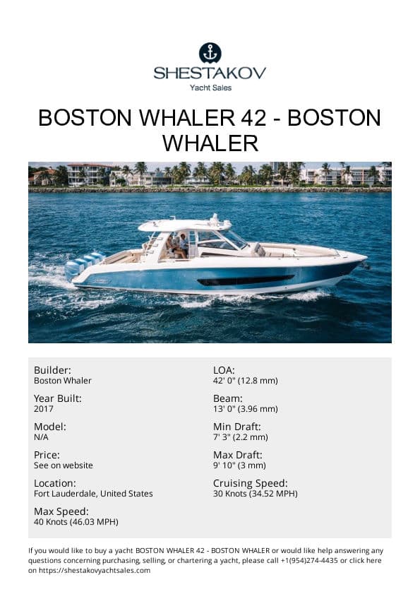 Boston Whaler 42 - undefined - 2017