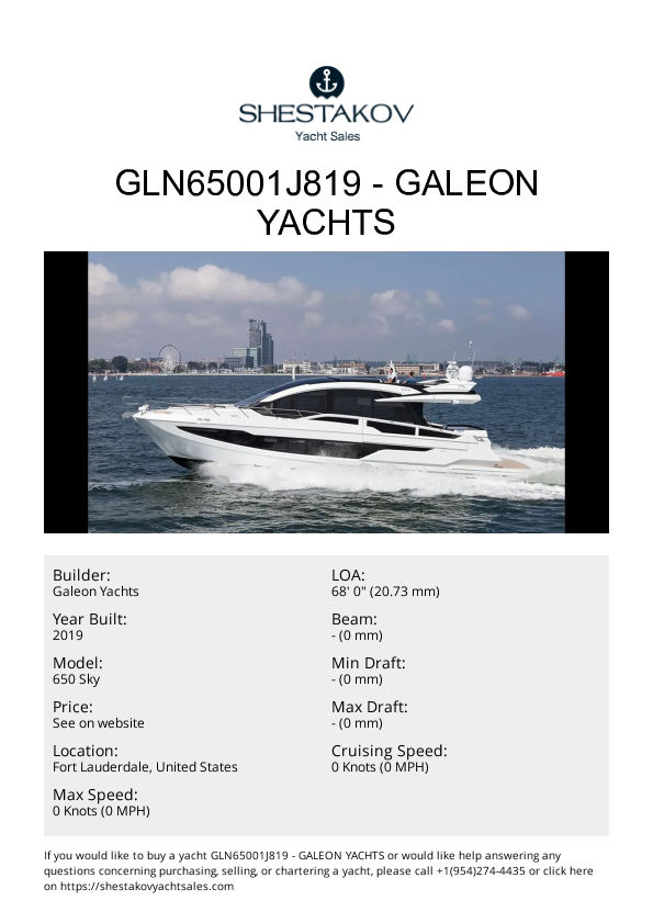 GLN65001J819 - 650 Sky - 2019